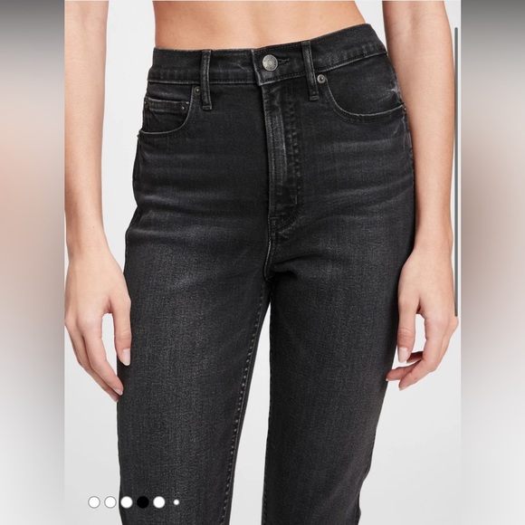 GAP VINTAGE SLIM mid rise26 black Black Skinny Jeans ankle cropped NWOT - Picture 3 of 7